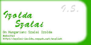 izolda szalai business card